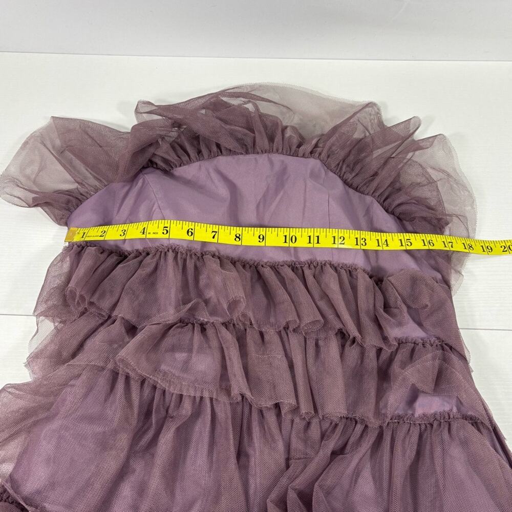 Revelry Lavender Tulle Tiered Maxi Dress Size 8 C1 - Picture 6 of 8
